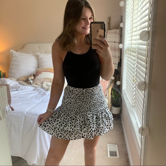 TCEC Dresses & Skirts - Leopard Smocked Mini Skirt